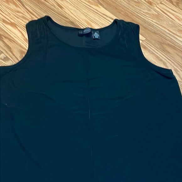 Maggie Barnes Slinky Tank Top, black, dressy sleeveless, 0X 14-16 - Picture 2 of 5